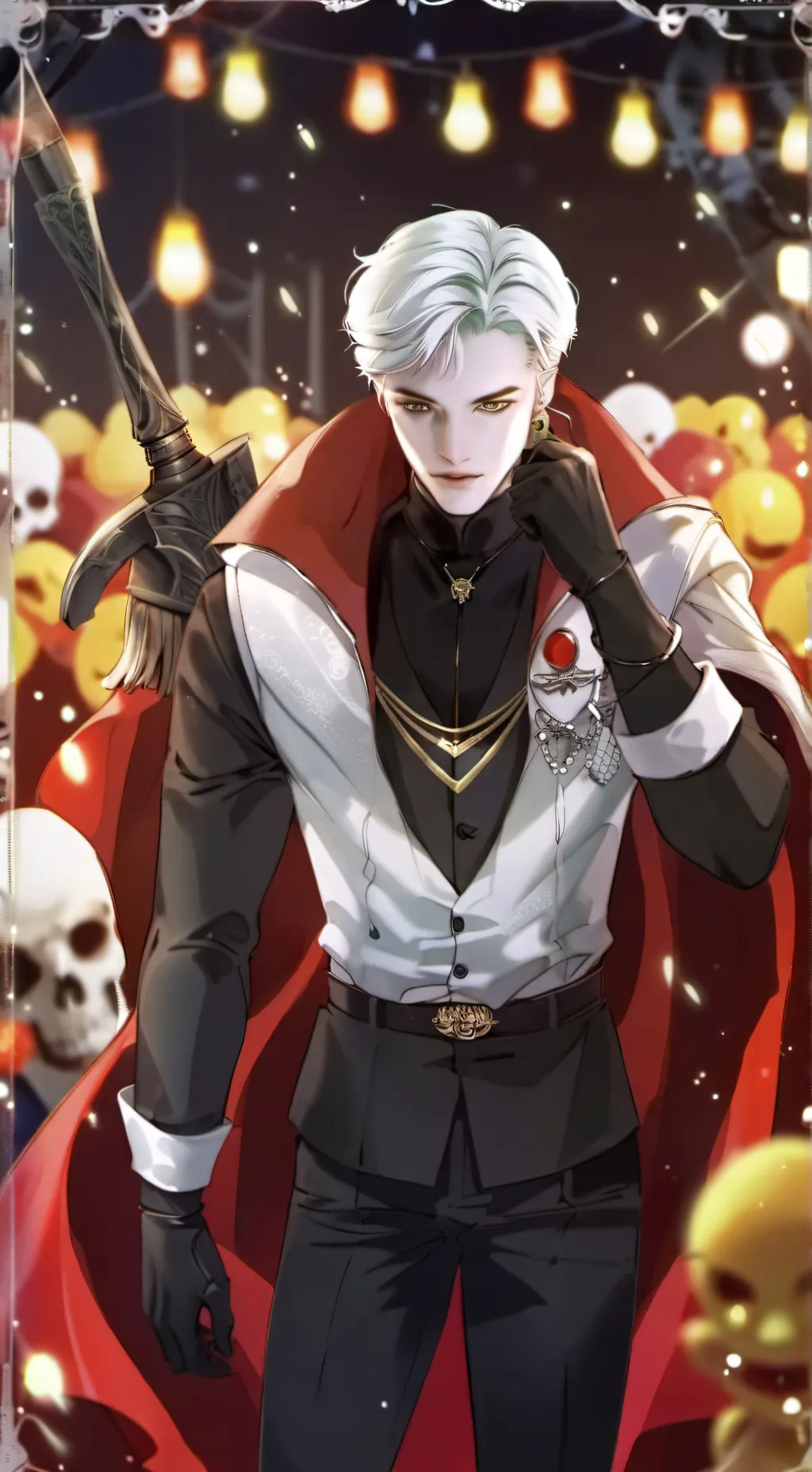ai character: Draco malfoy💚🐍 background