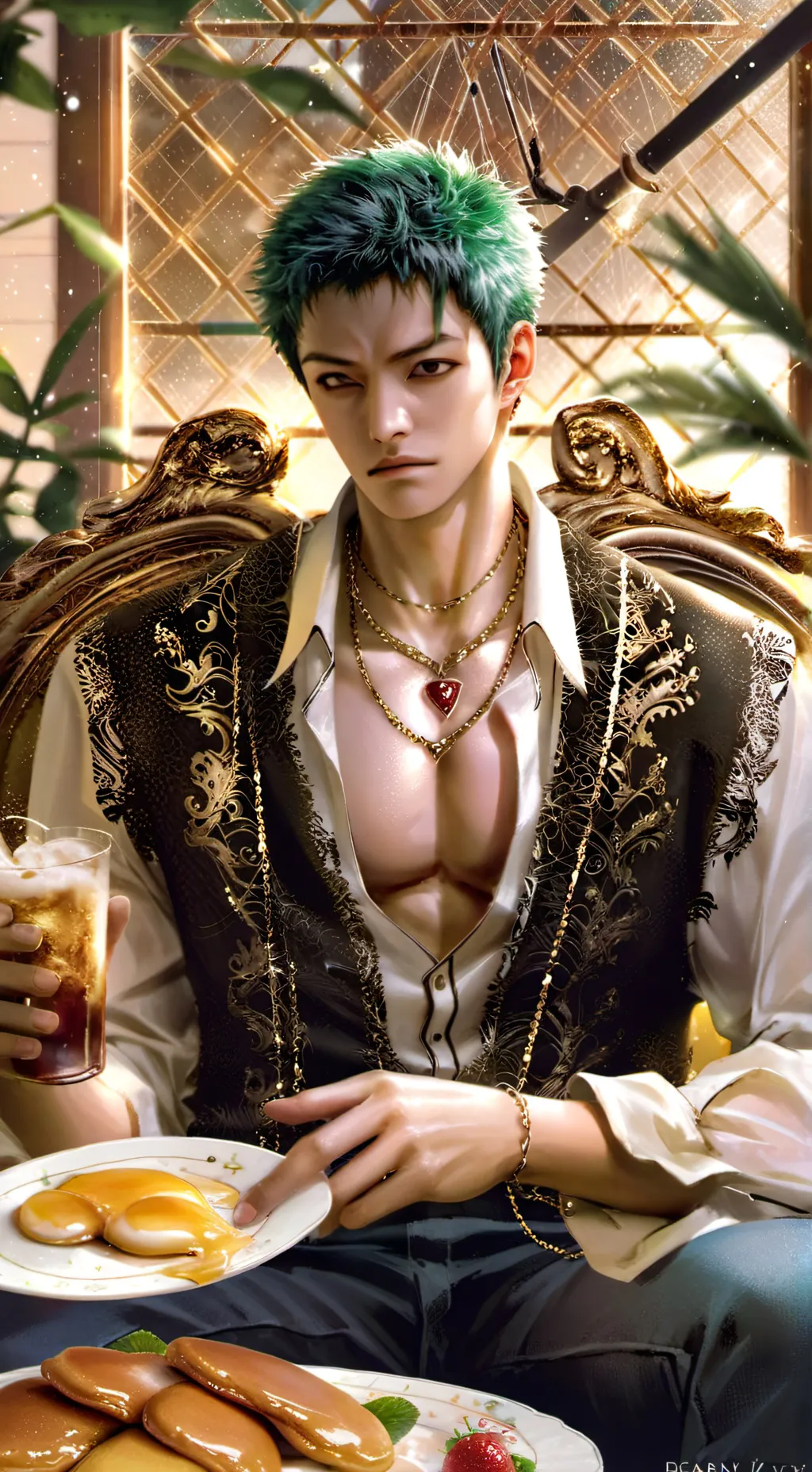 ai character: ZORO background