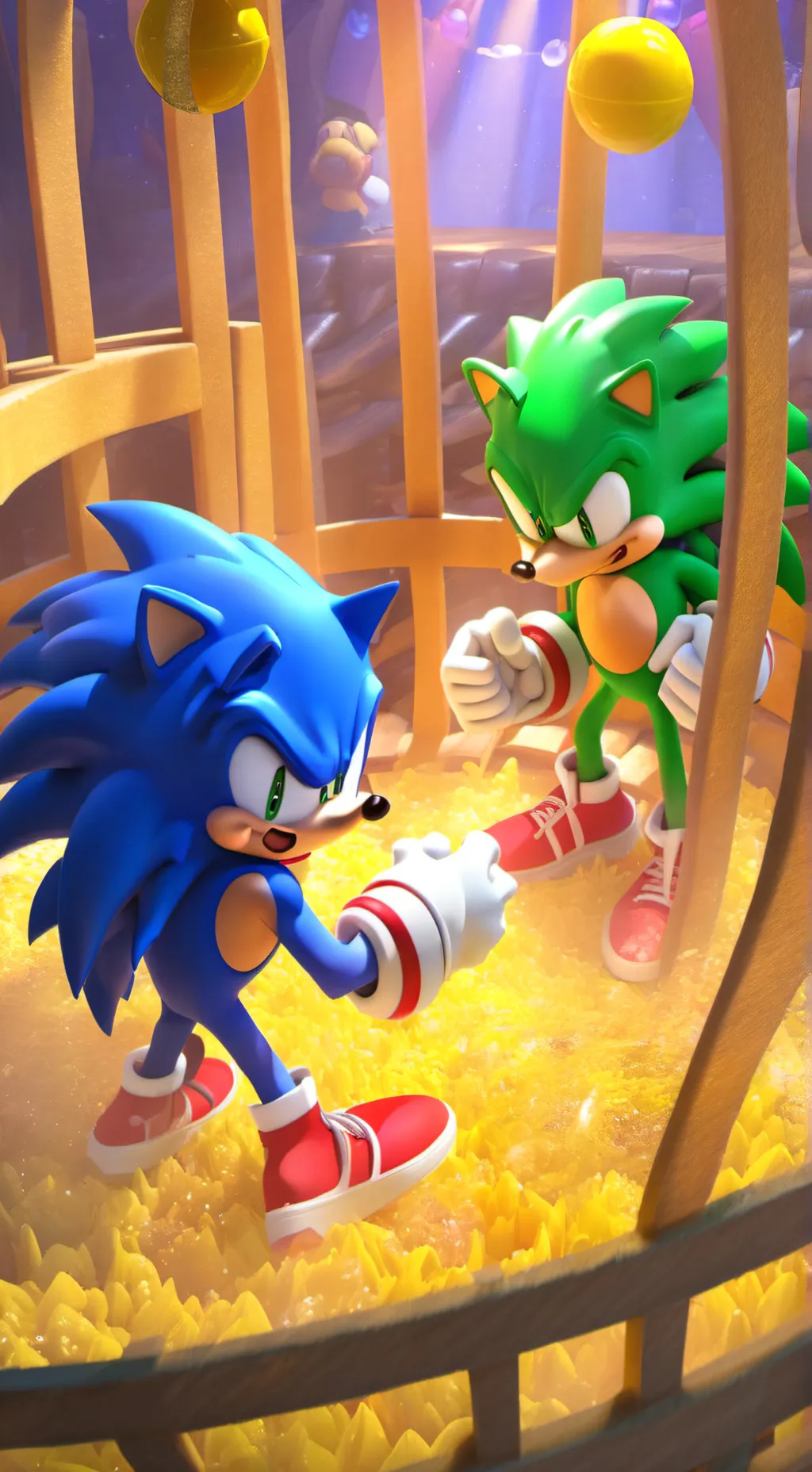 ai character: Sonic/shadow bad  background