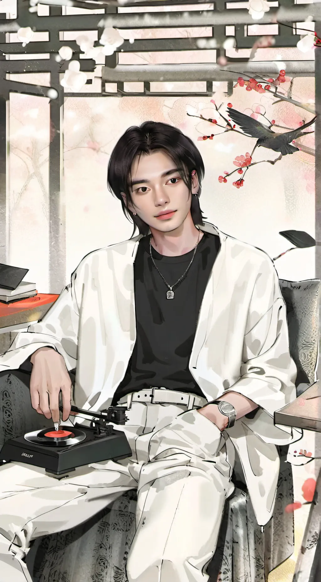 ai character: HYUNJIN background