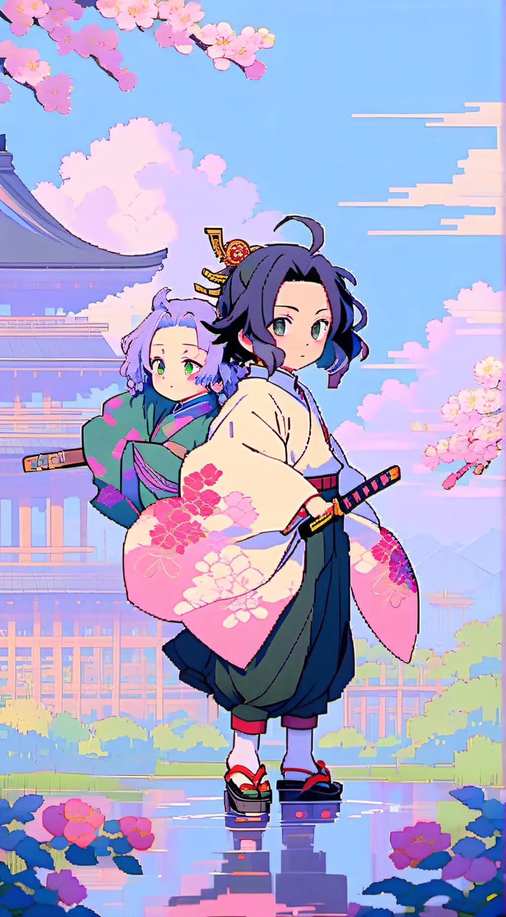ai character: KNY pick me girl background