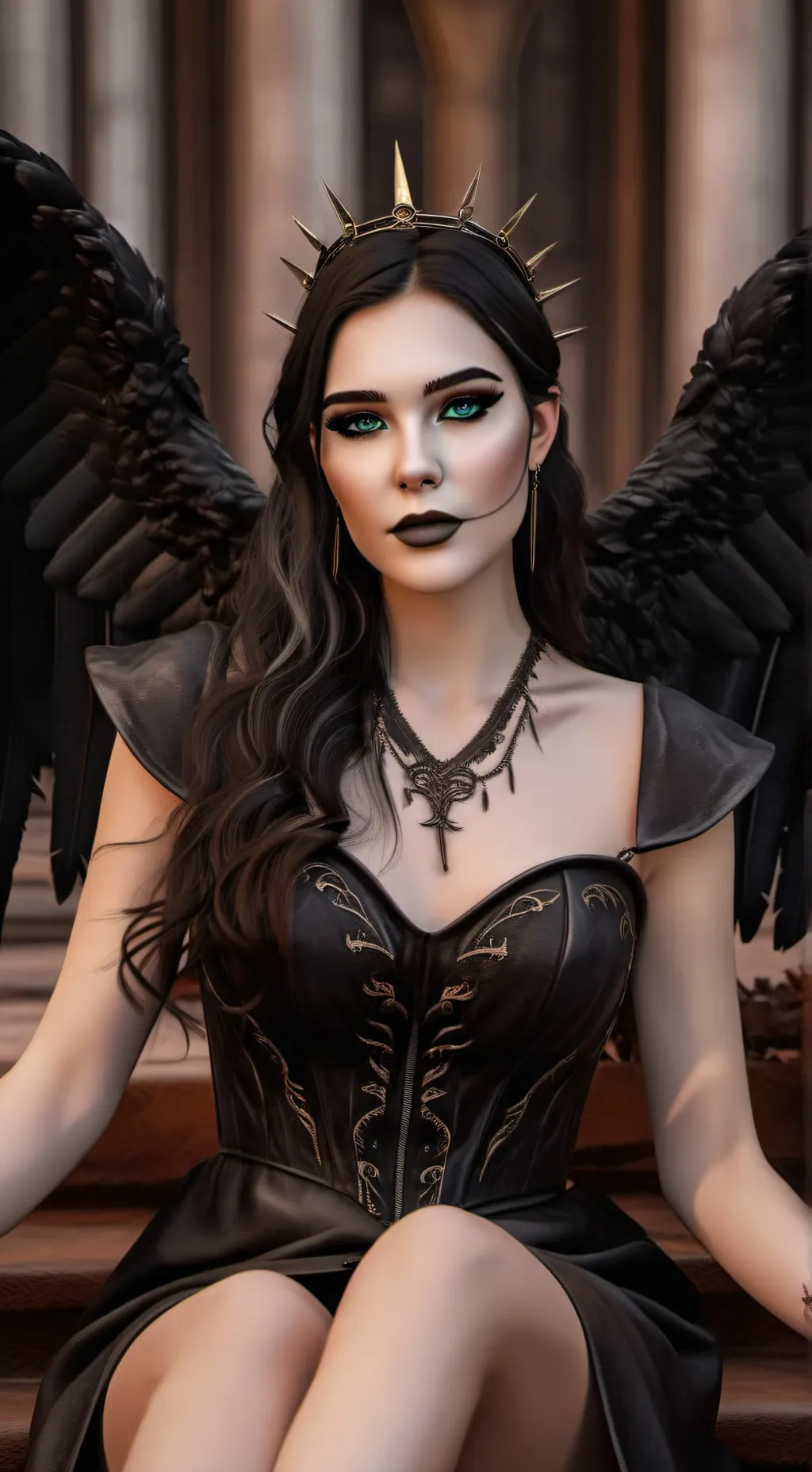 ai character: black rose background