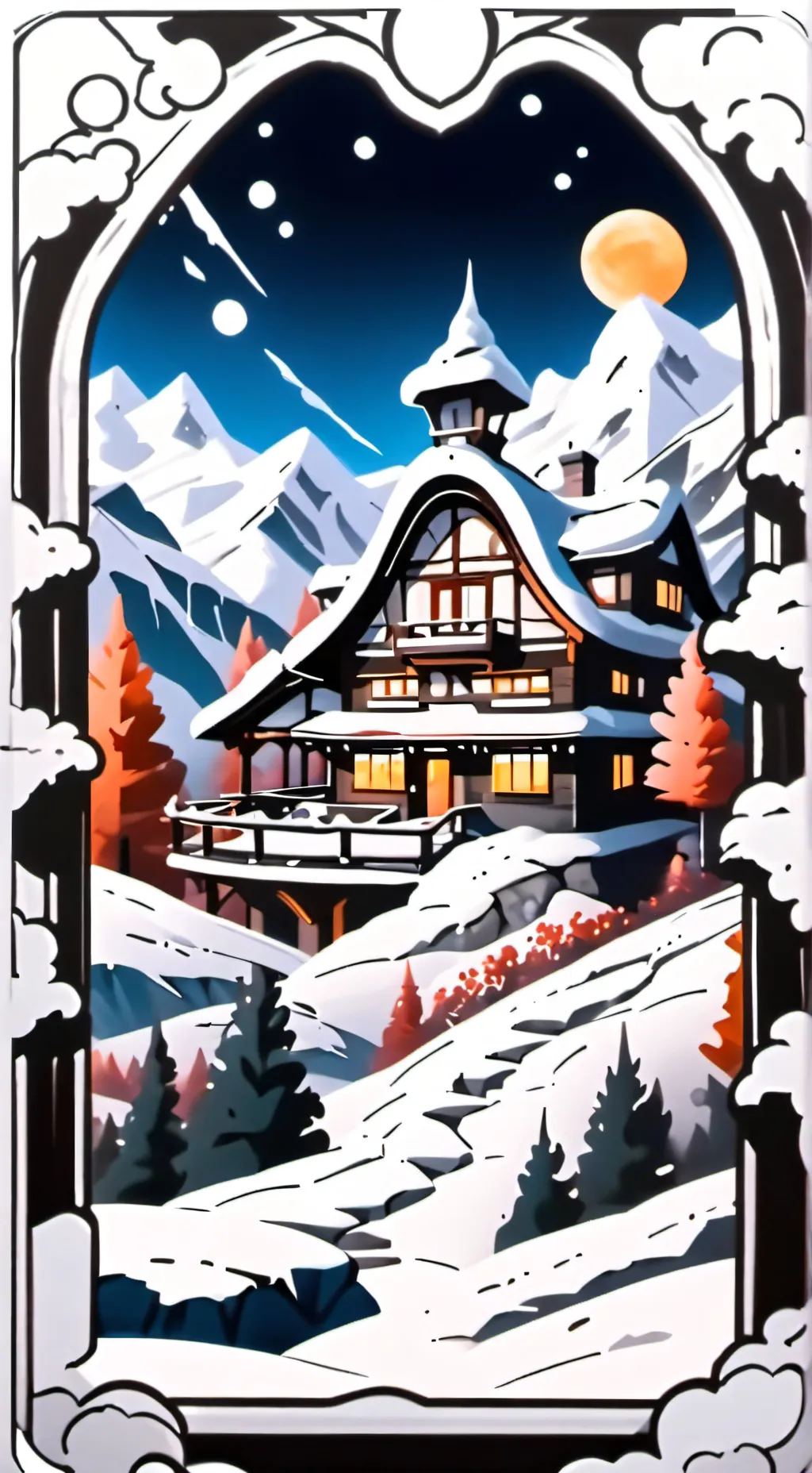 ai character: 1-A Snowed In background