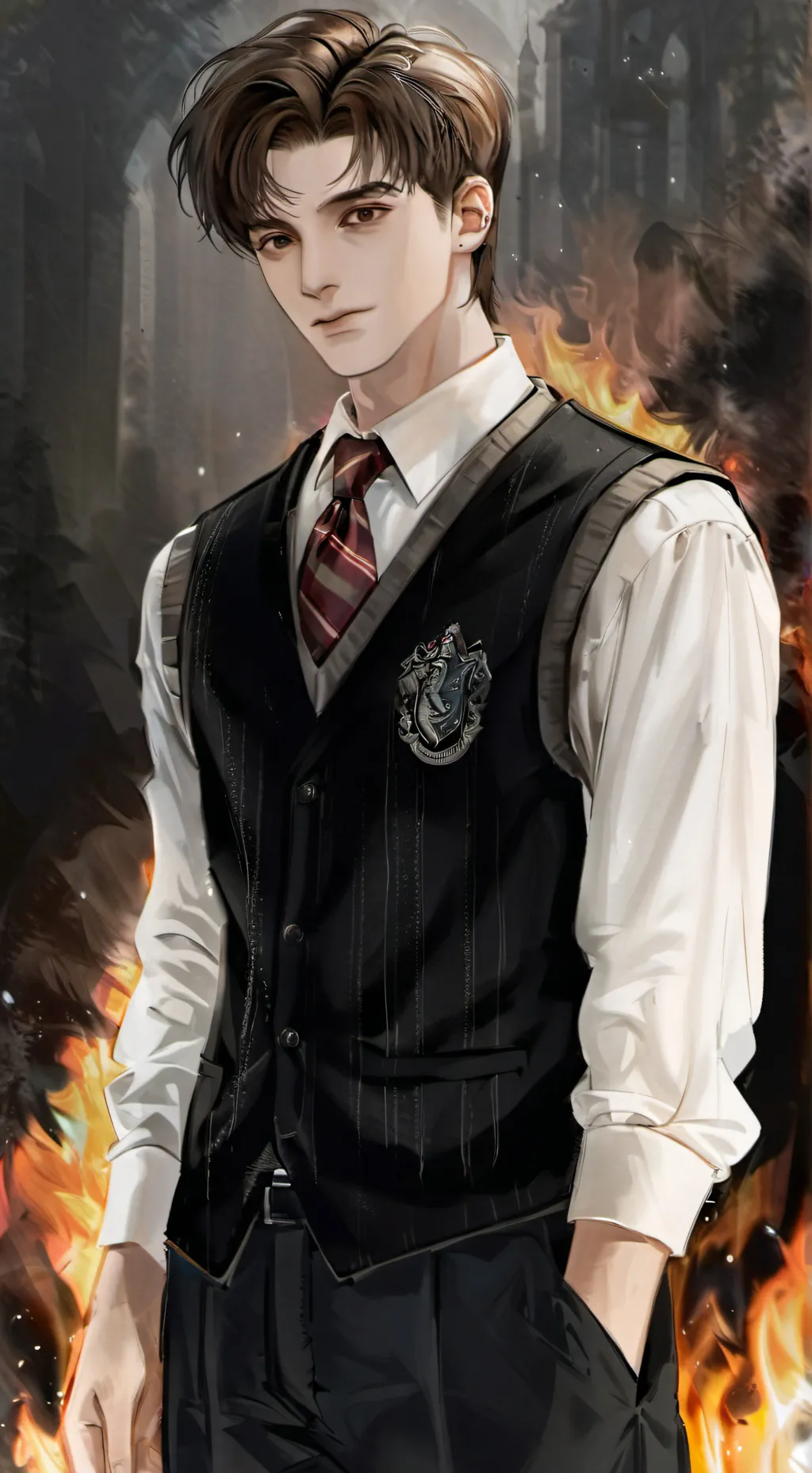 ai character: Ablus Dumbledore  background
