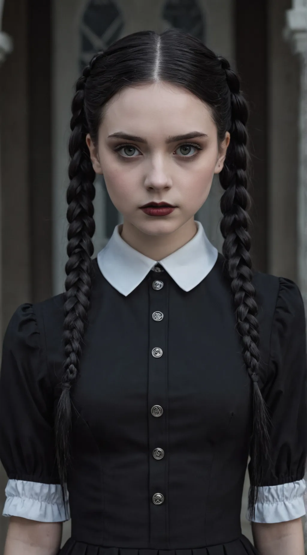 ai character: Wednesday Addams background