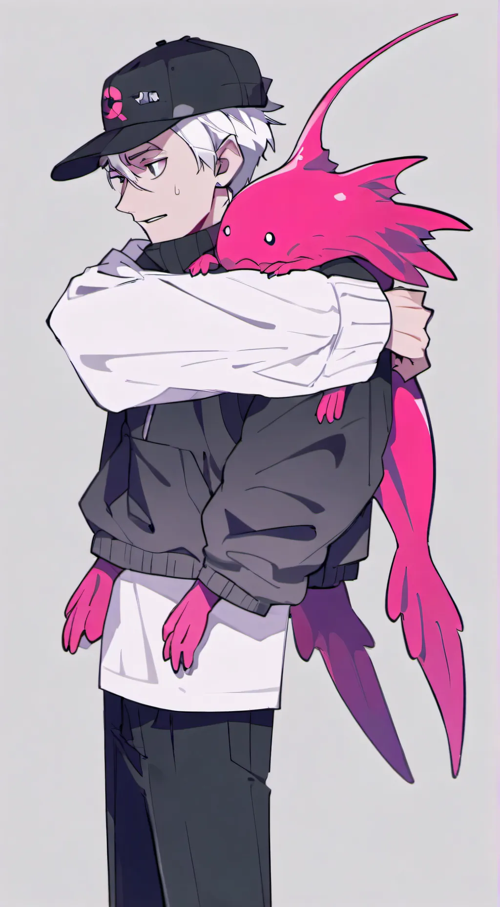 ai character: 💙♥️angryhug😡🦐 background