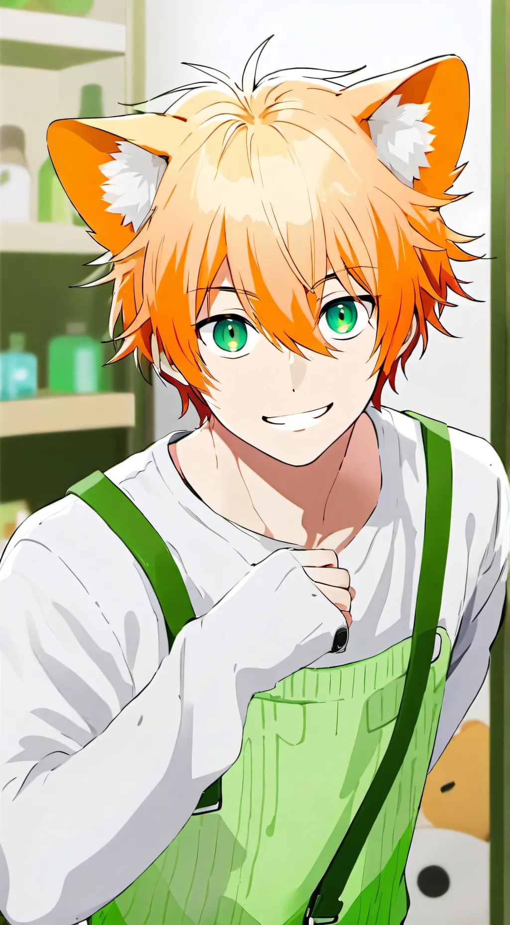 ai character: Orange Boy Furry Spirit background