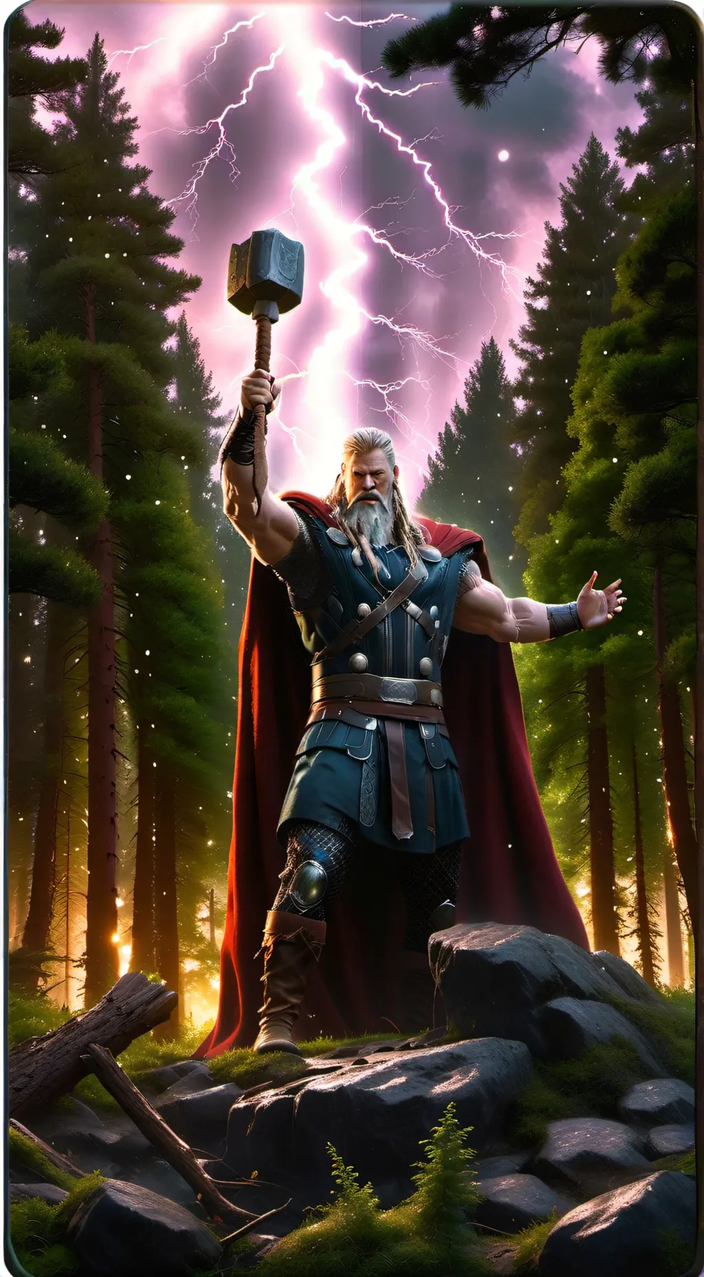 ai character: thor's hammer  background