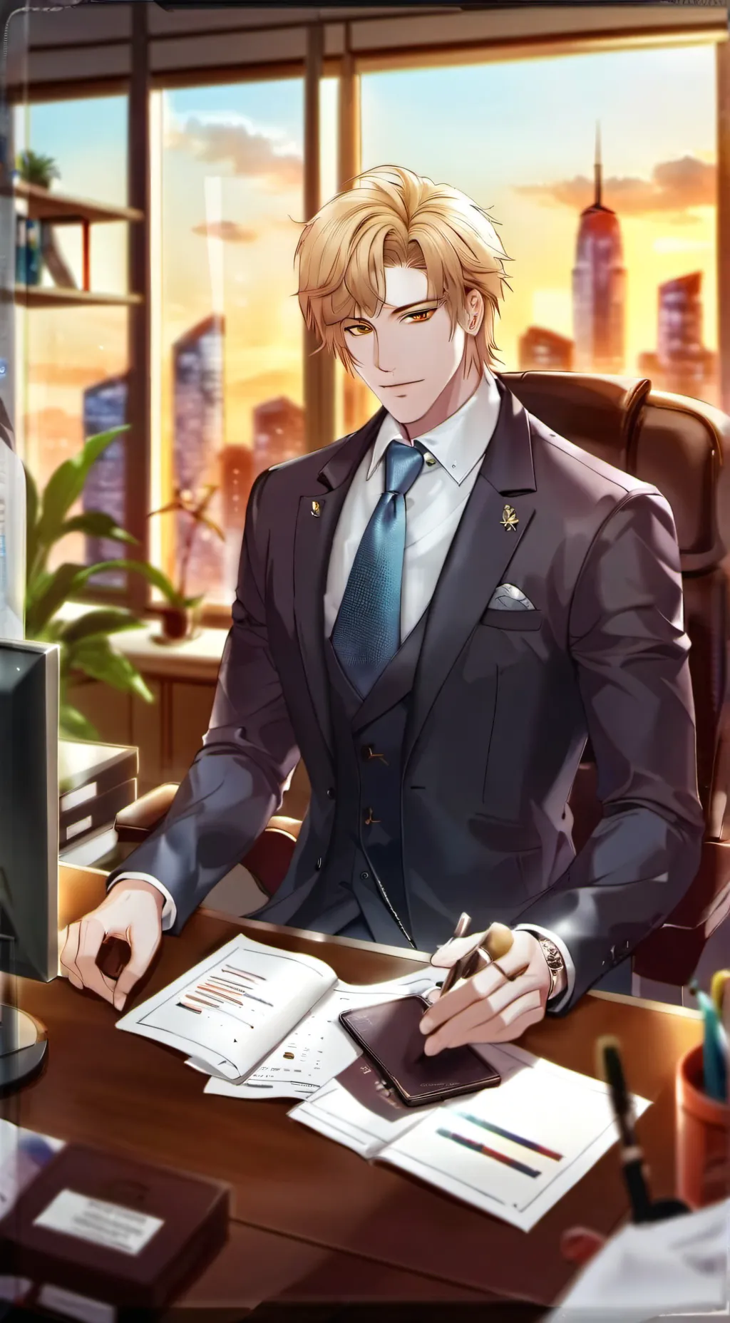 ai character: Wayne  background