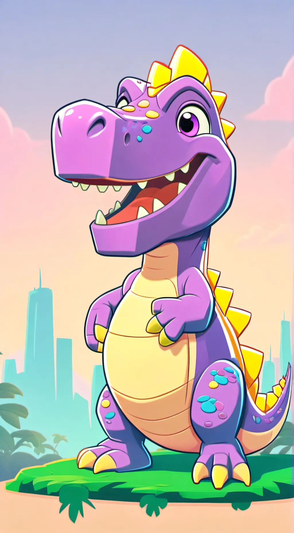 ai character: Y/N is Barney!! background