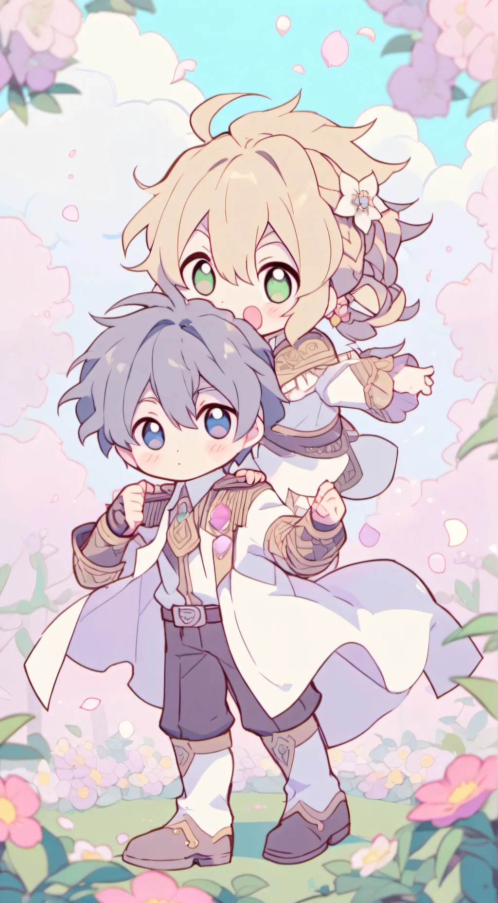 ai character: Nita y Leon pelea  background