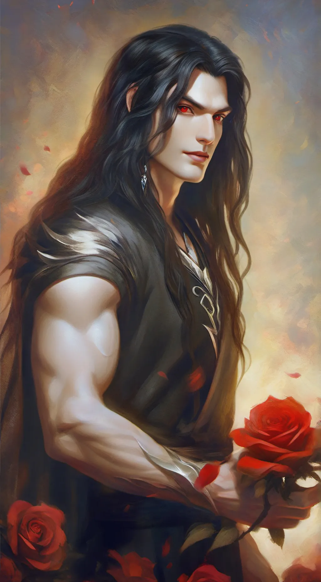 ai character: John wolf heart  background