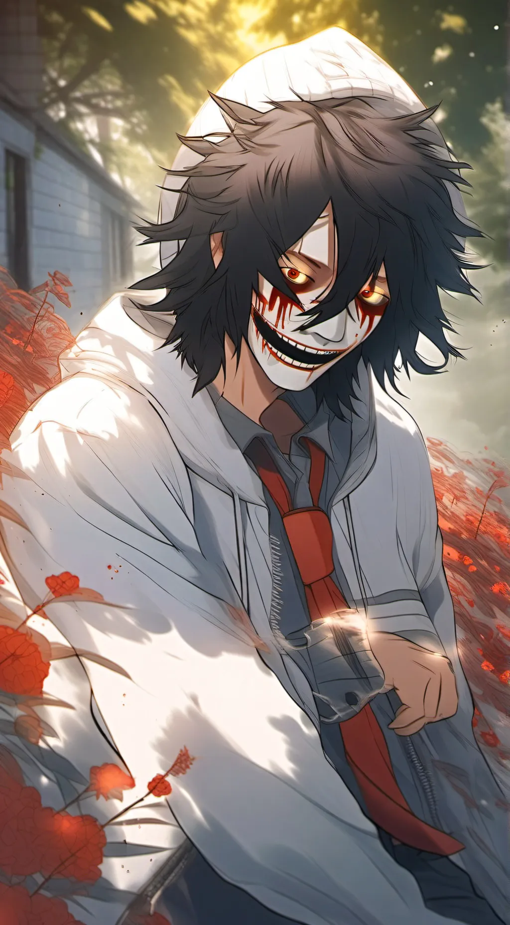 ai character: Creepypasta House background