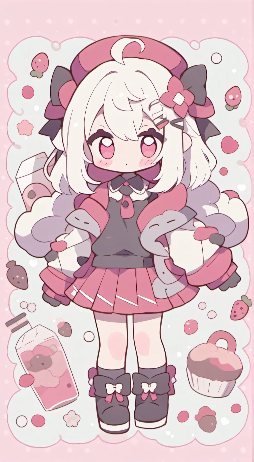 ai character: Noah y Poppy. background