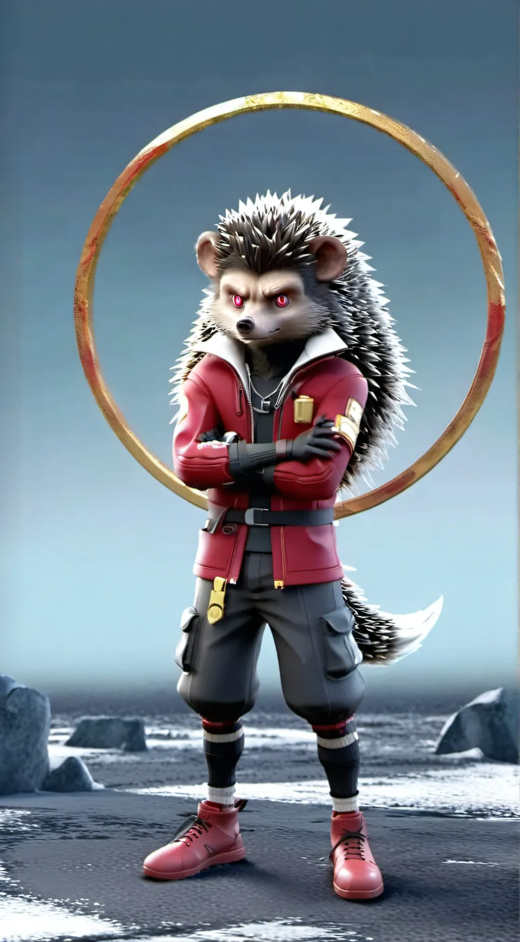 ai character: Shadow the Hedgeho background