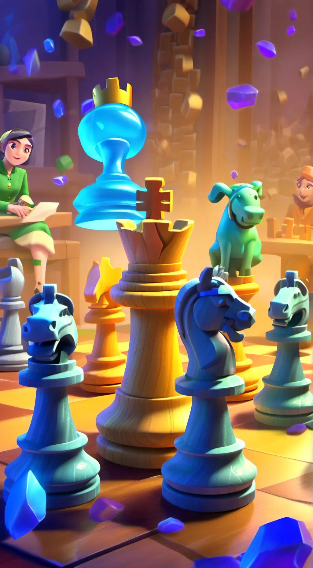ai character: disney+ chess background