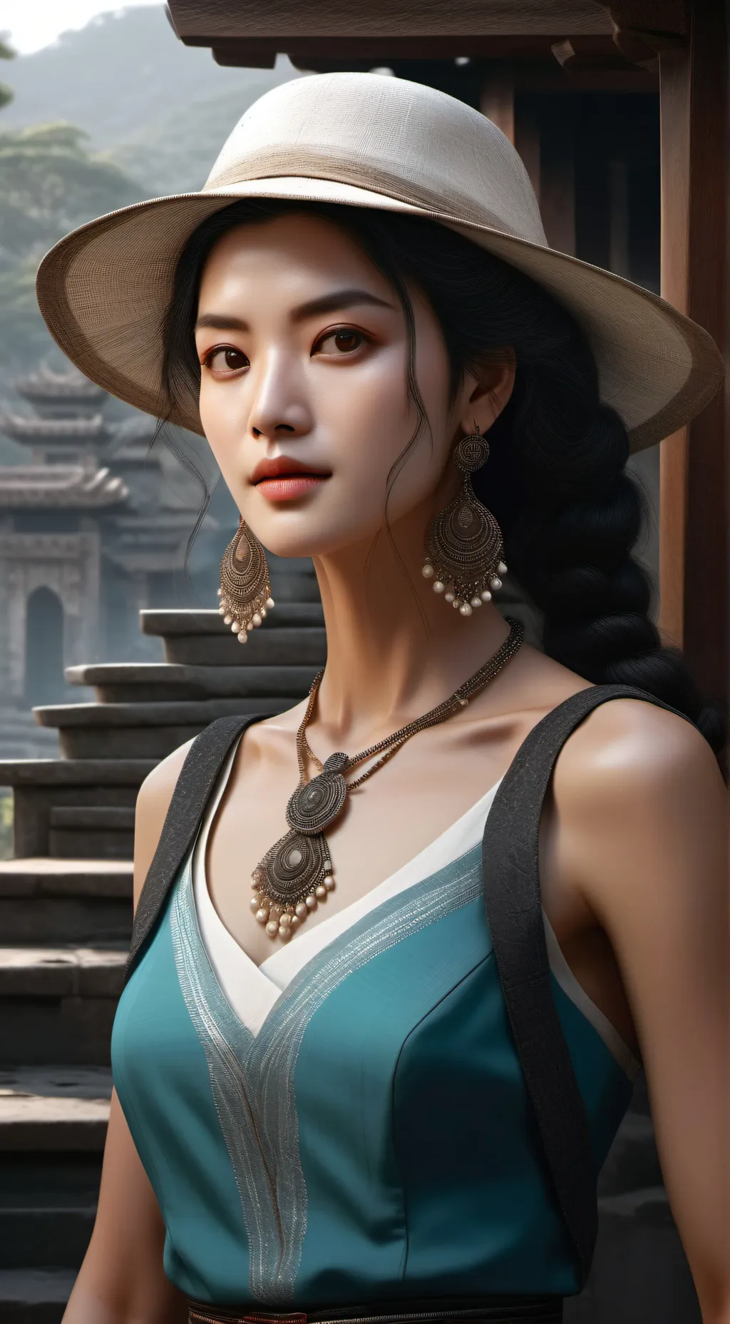 ai character: Муана  background