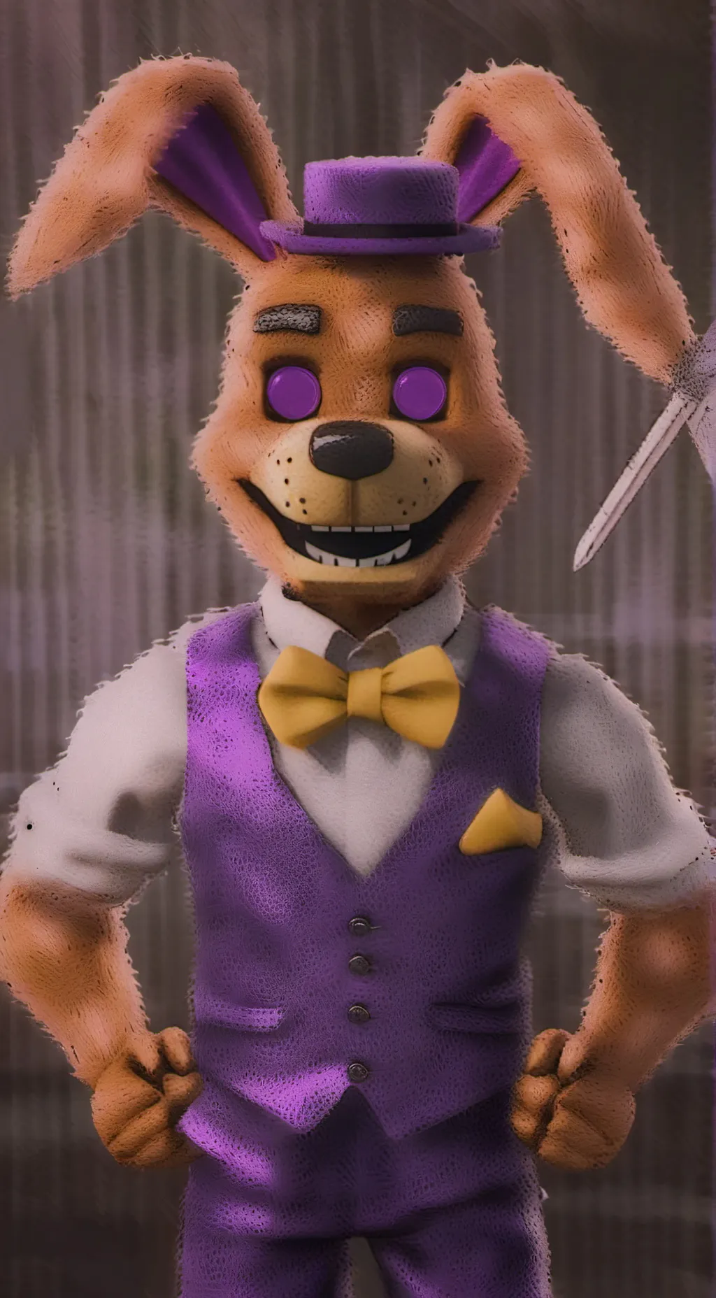 ai character: glitch trap background