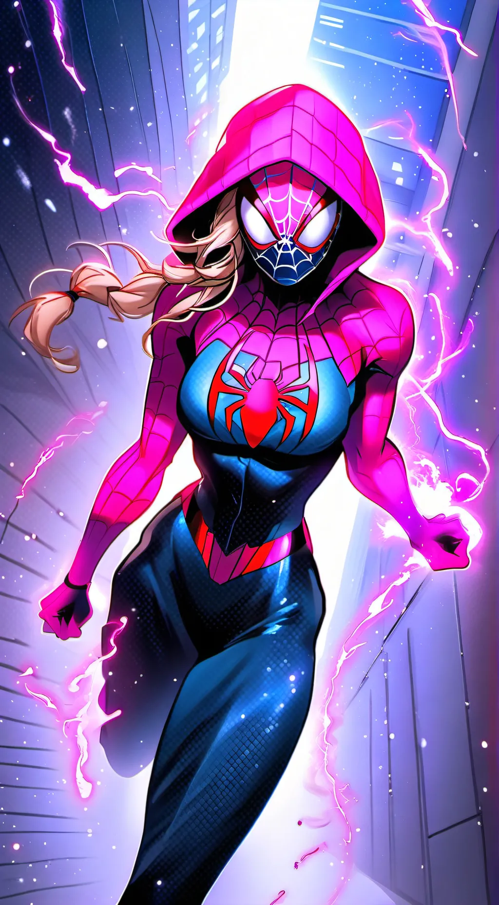 ai character: Spider-woman rp background