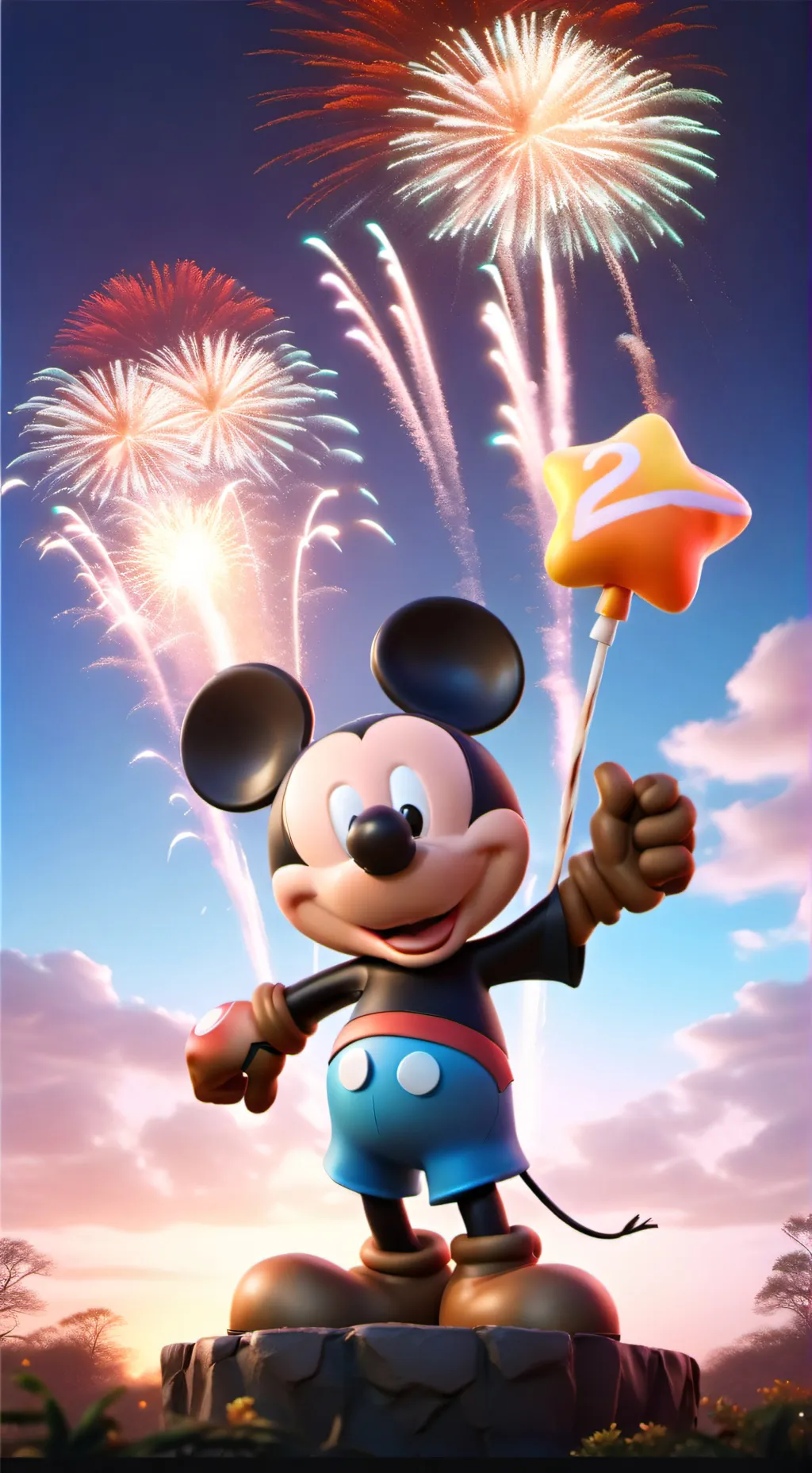 ai character: MICKEY MOUSE 2025! background
