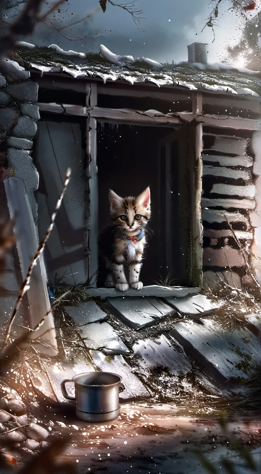 ai character: Poor Kitten  background