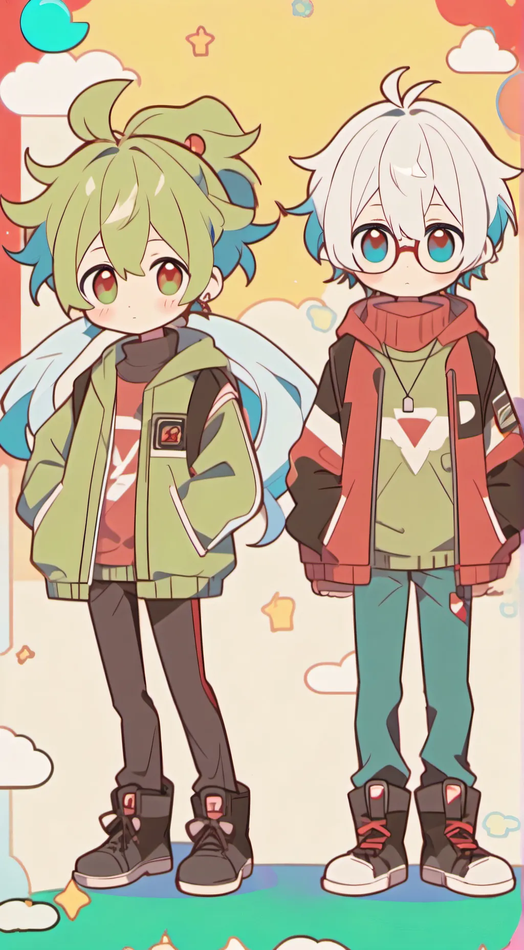 ai character: yumi and hercousin background