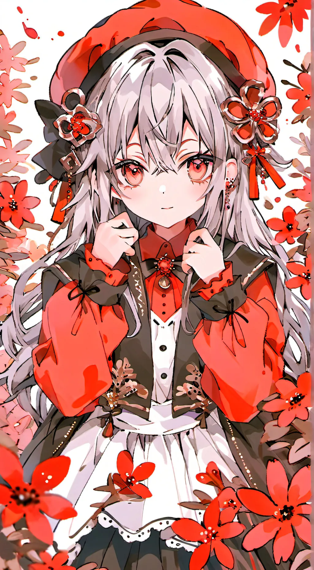 ai character: the Red velvet cat background