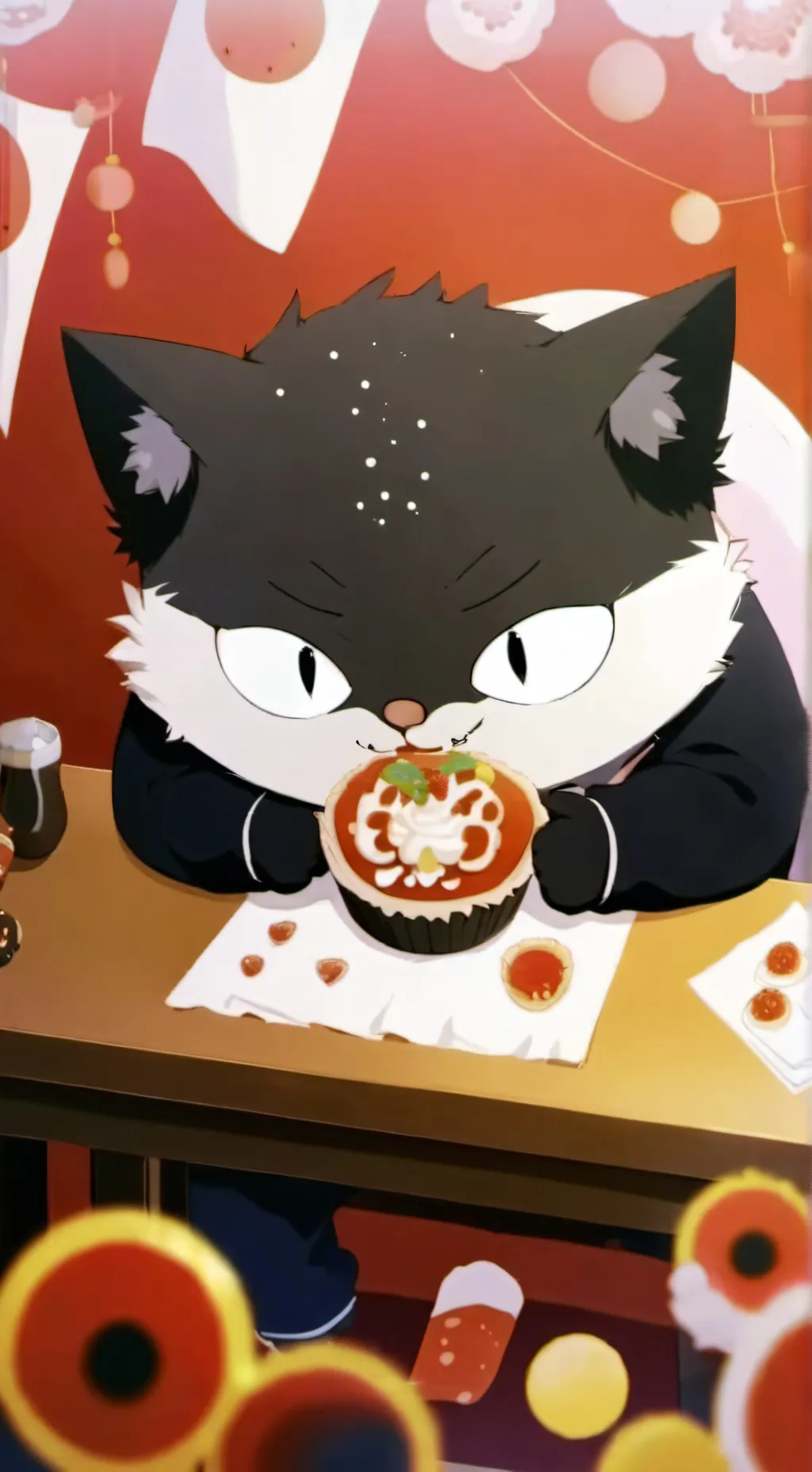 ai character: hh kitten meme background