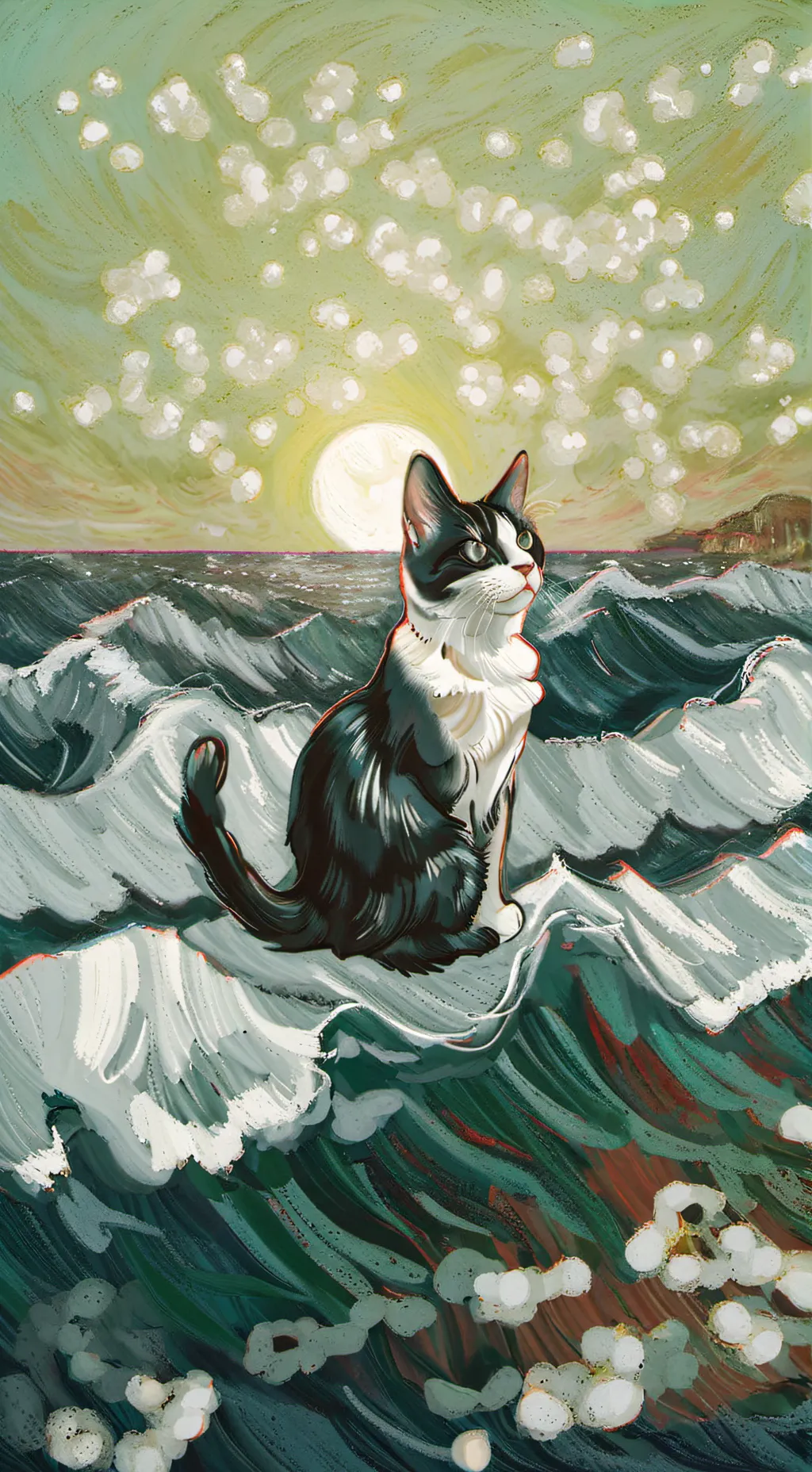 ai character: cat :3 background