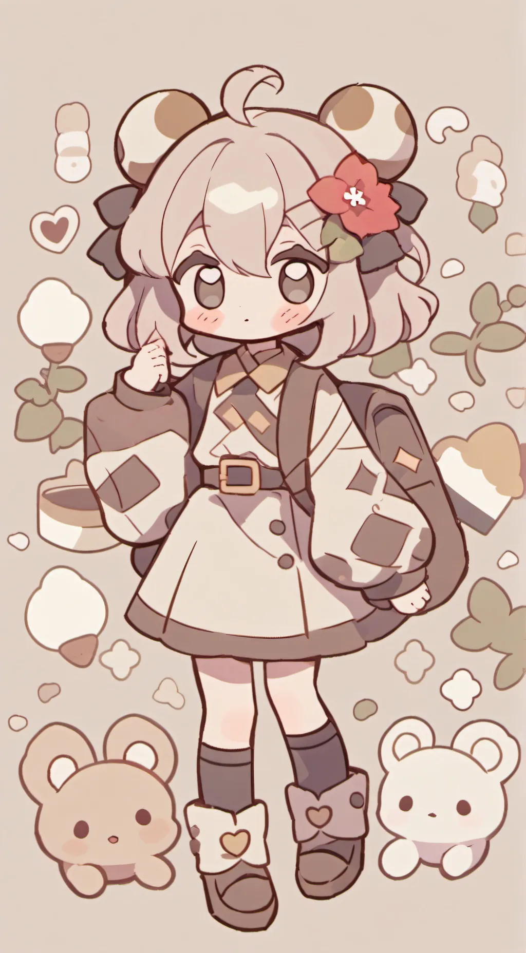 ai character: Mha valentine background