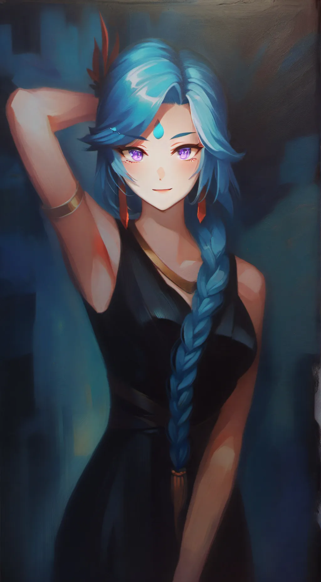ai character: Ashley  background