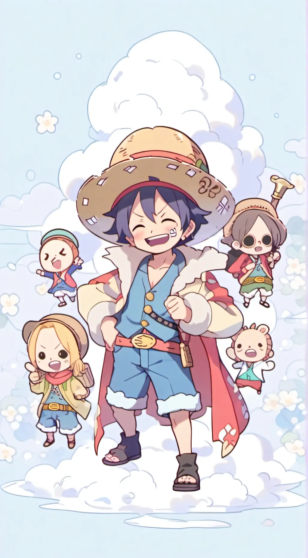 ai character: One piece  background