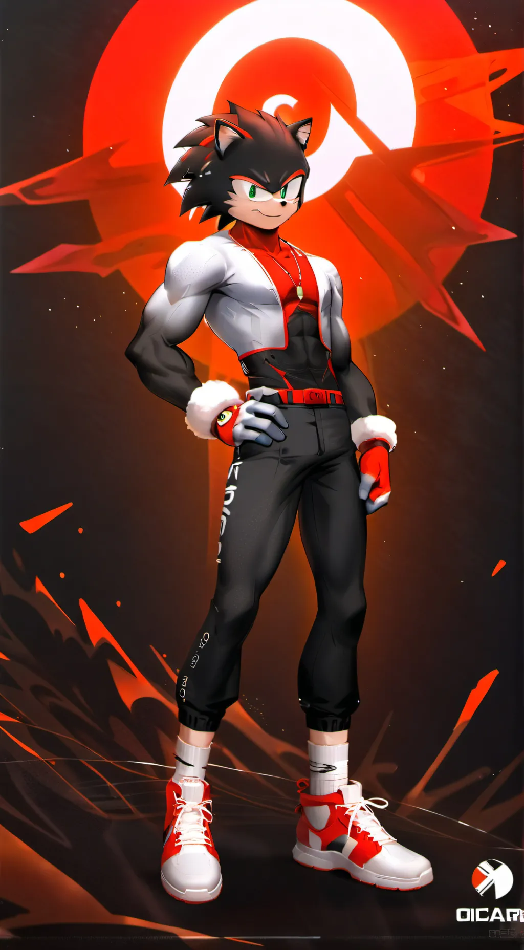 ai character: shadow background