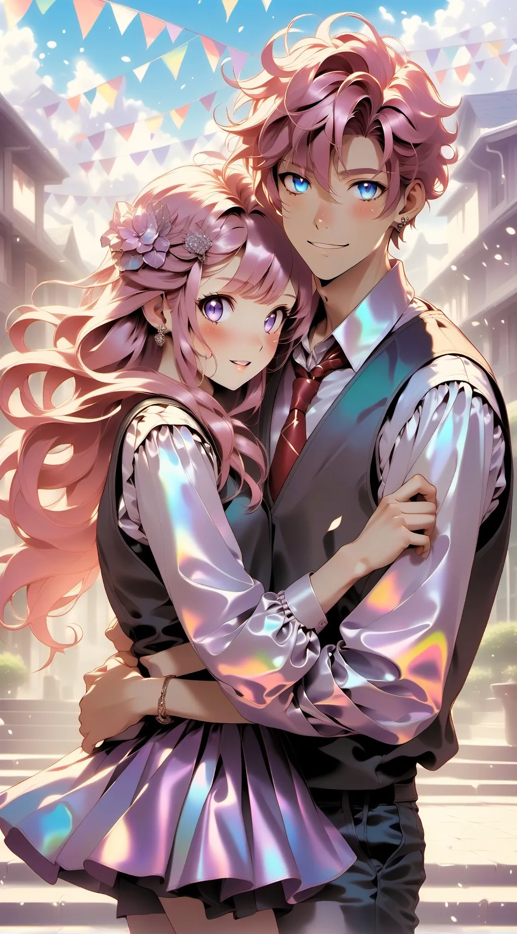 ai character: School reunion  background