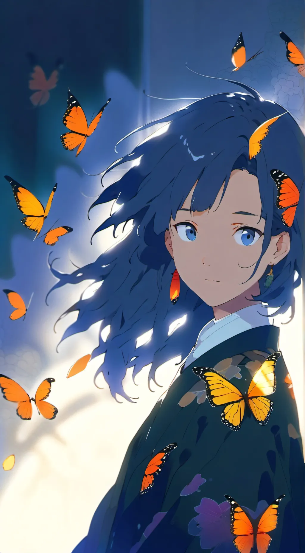 ai character: Monarch Flutter Spirit background