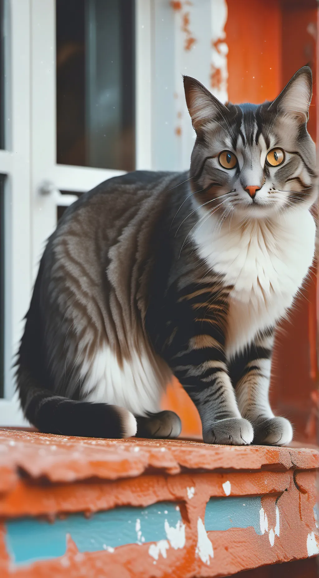 ai character: Scared cat background