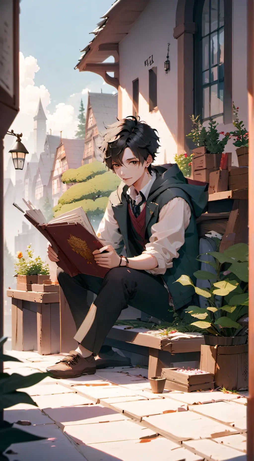 ai character: Hogwarts background