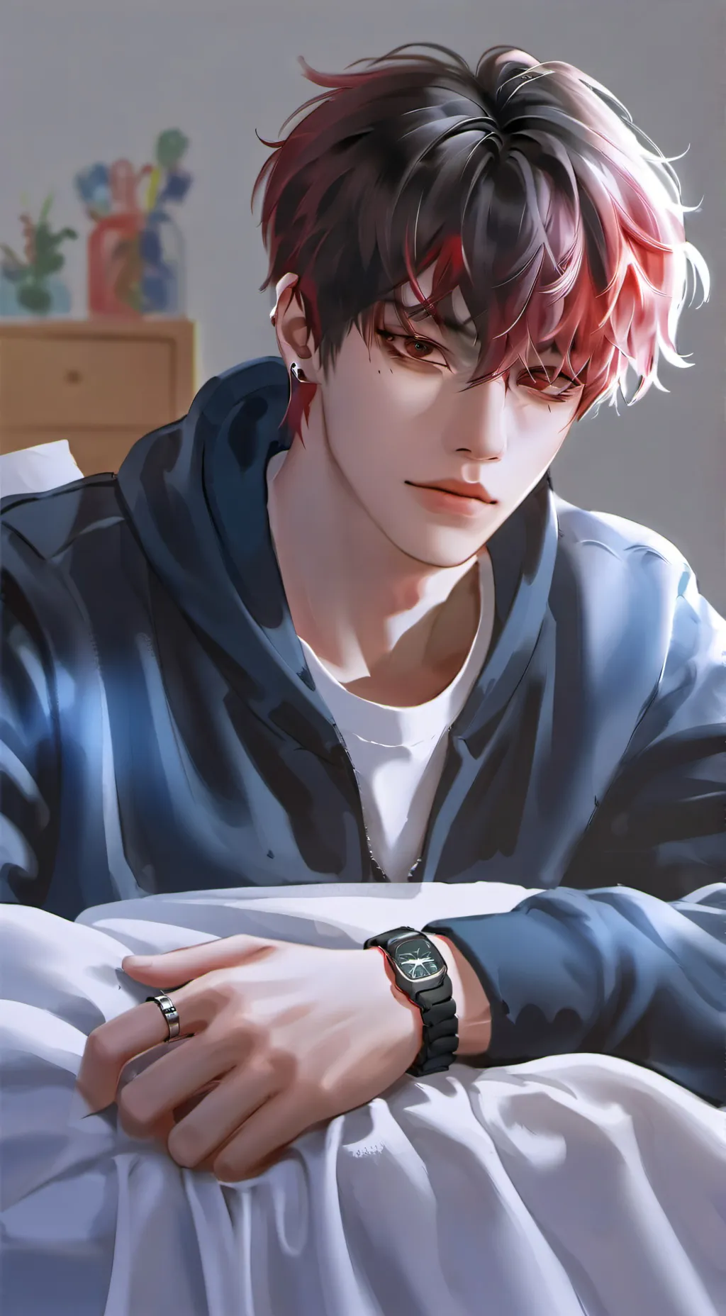 ai character: emo friend background