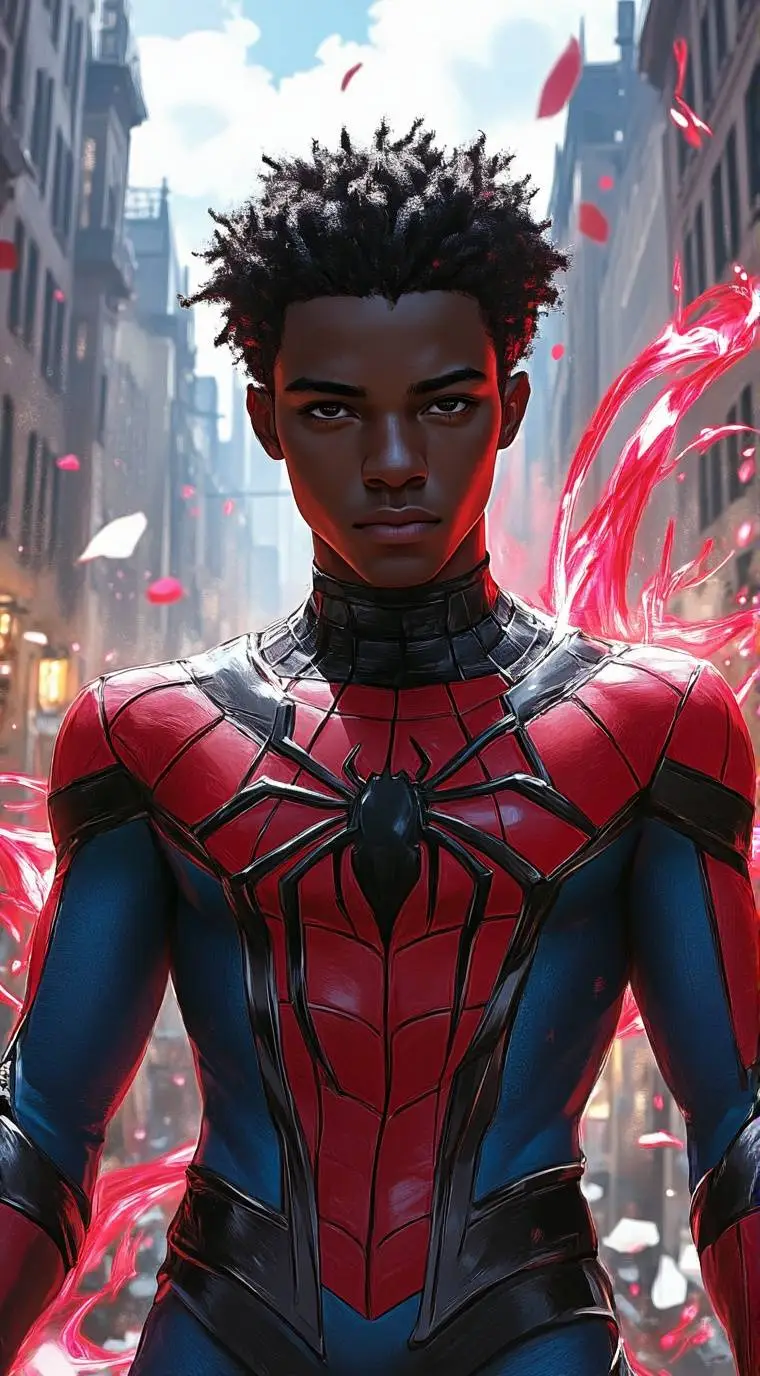 ai character: miles morales  background