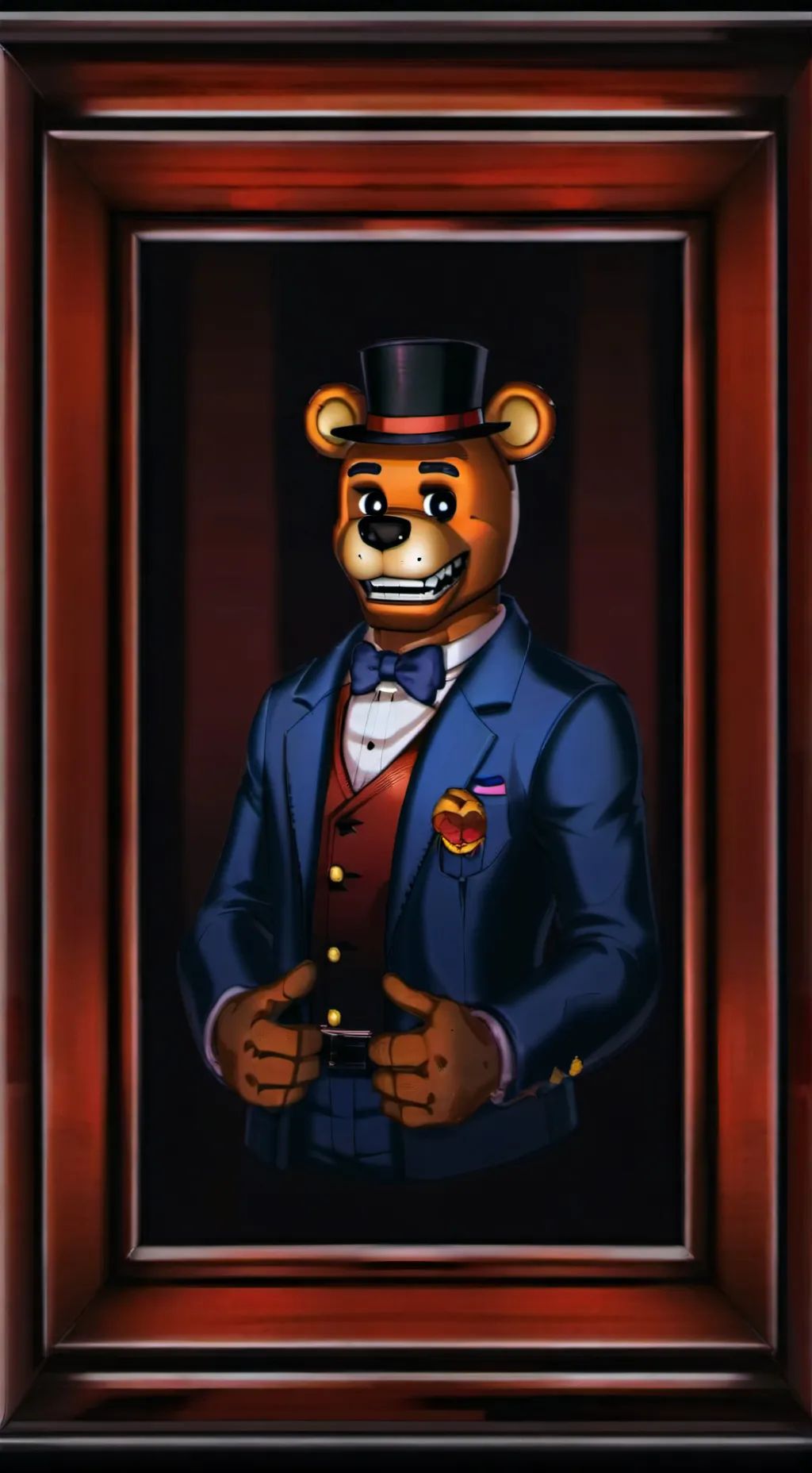 ai character: Freddy fazbear  background