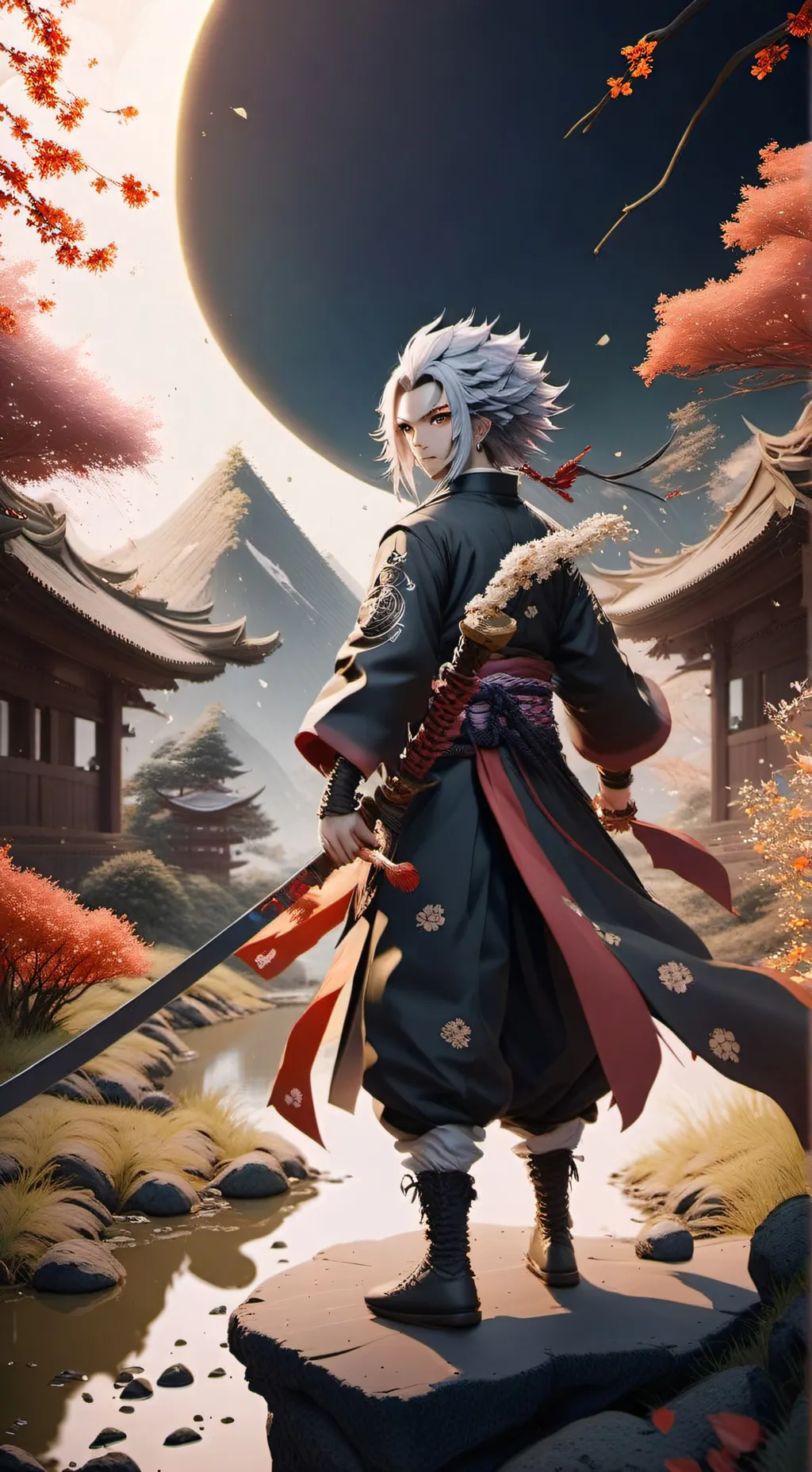 ai character: HASHIRAS  background