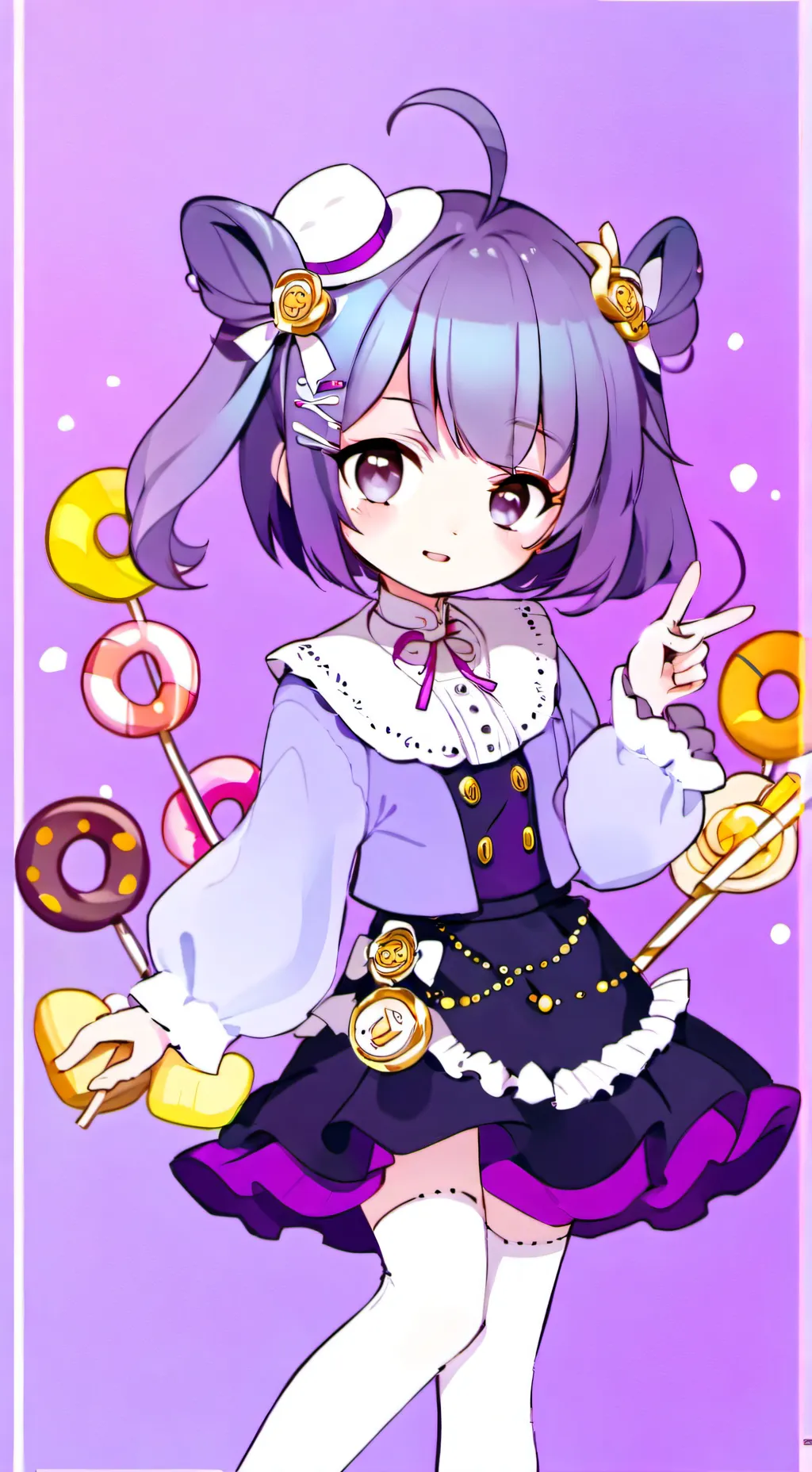 ai character: Purple  background