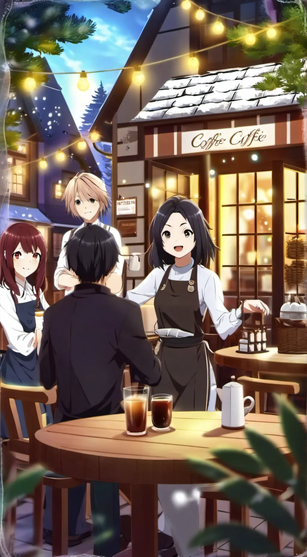 ai character: Clara's cafe background