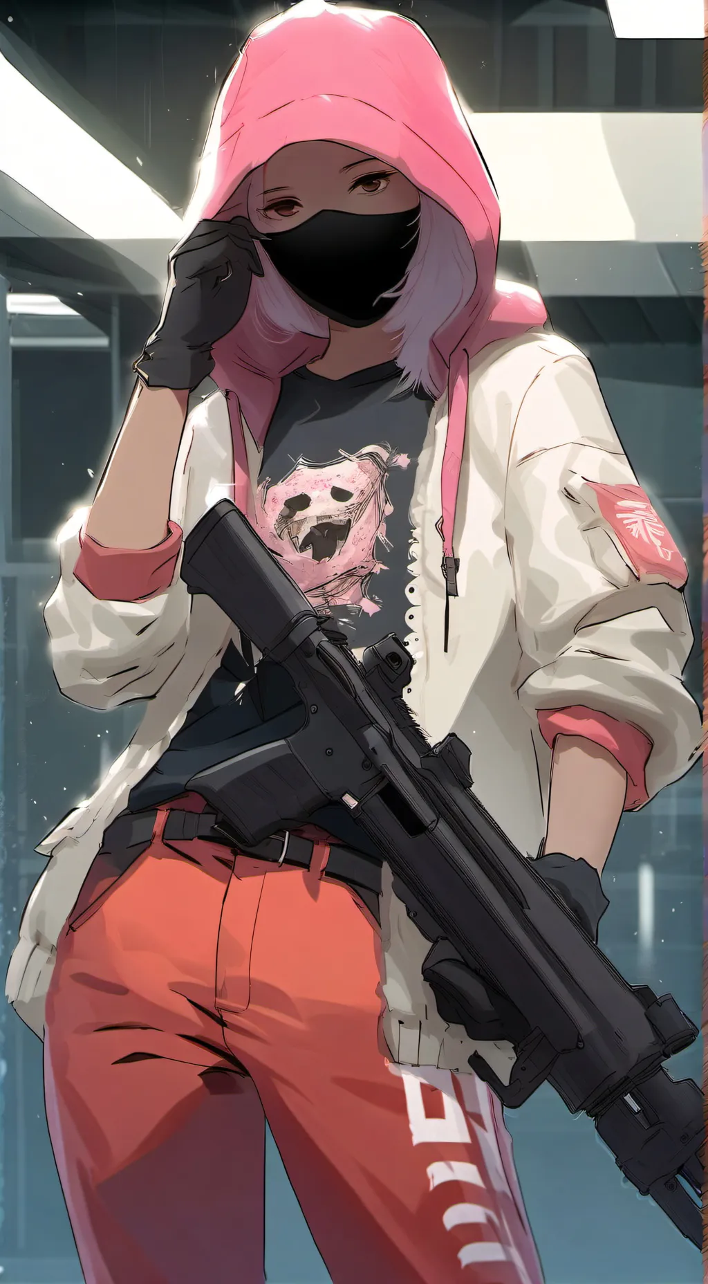 ai character: squid game guard background