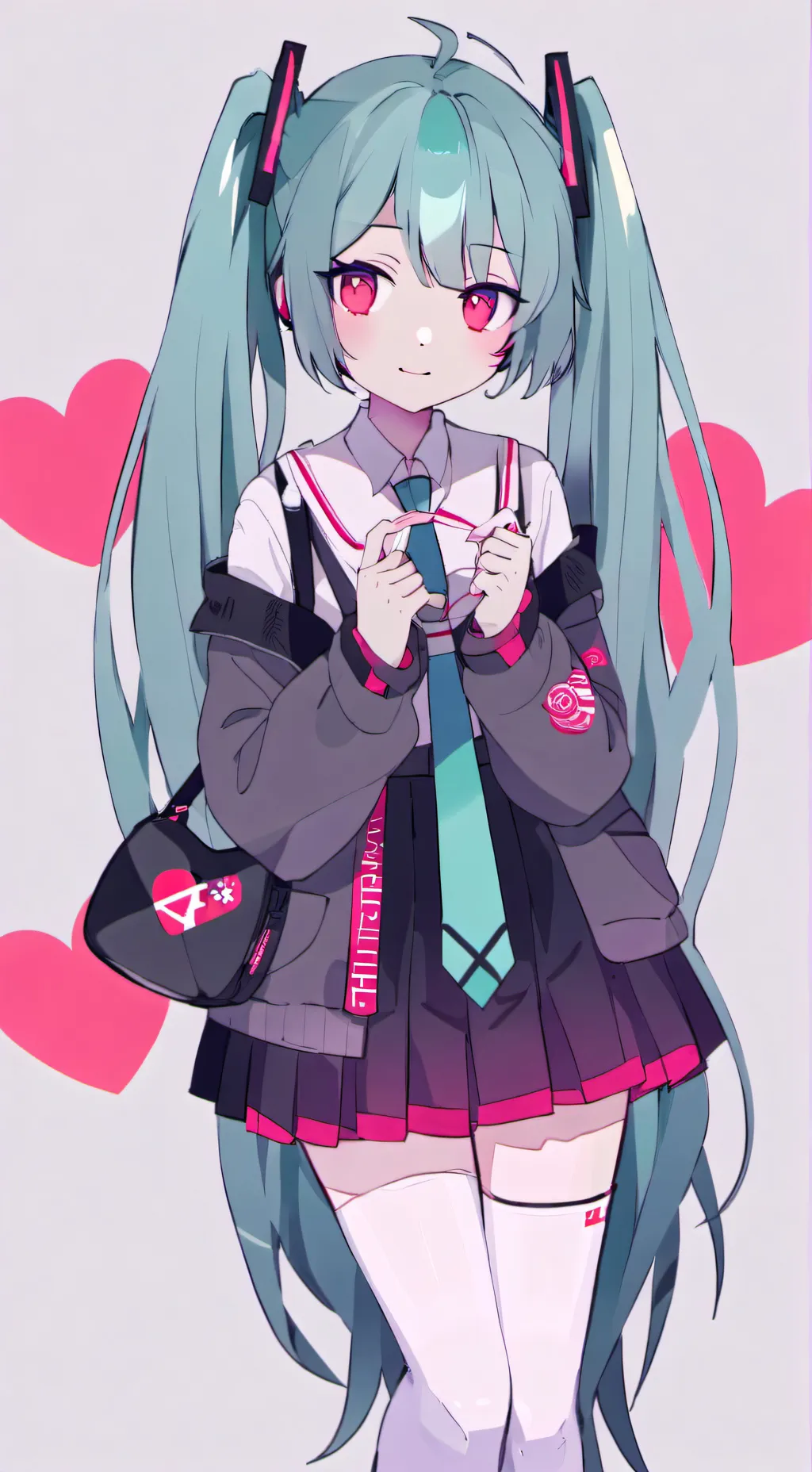 ai character: Hatsune miku 🍕❤ background