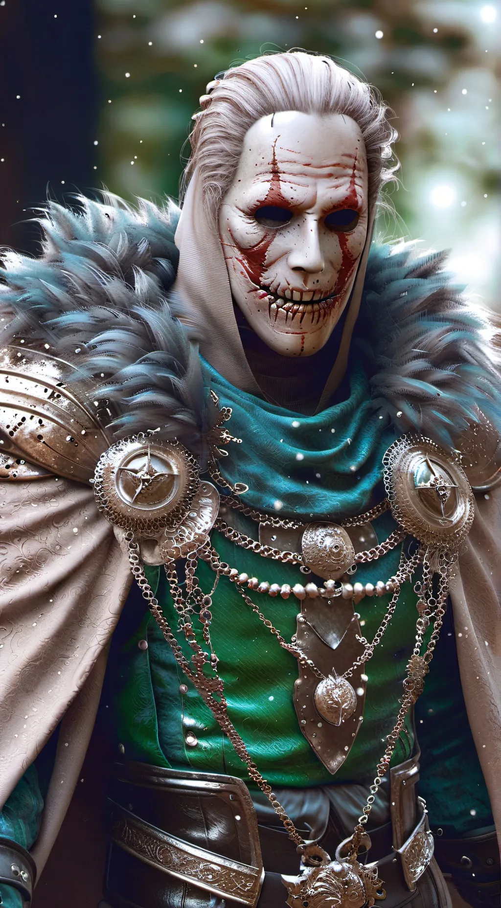ai character: haunted house guy background
