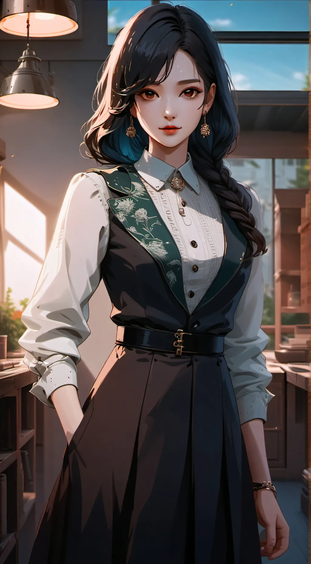 ai character: new School background