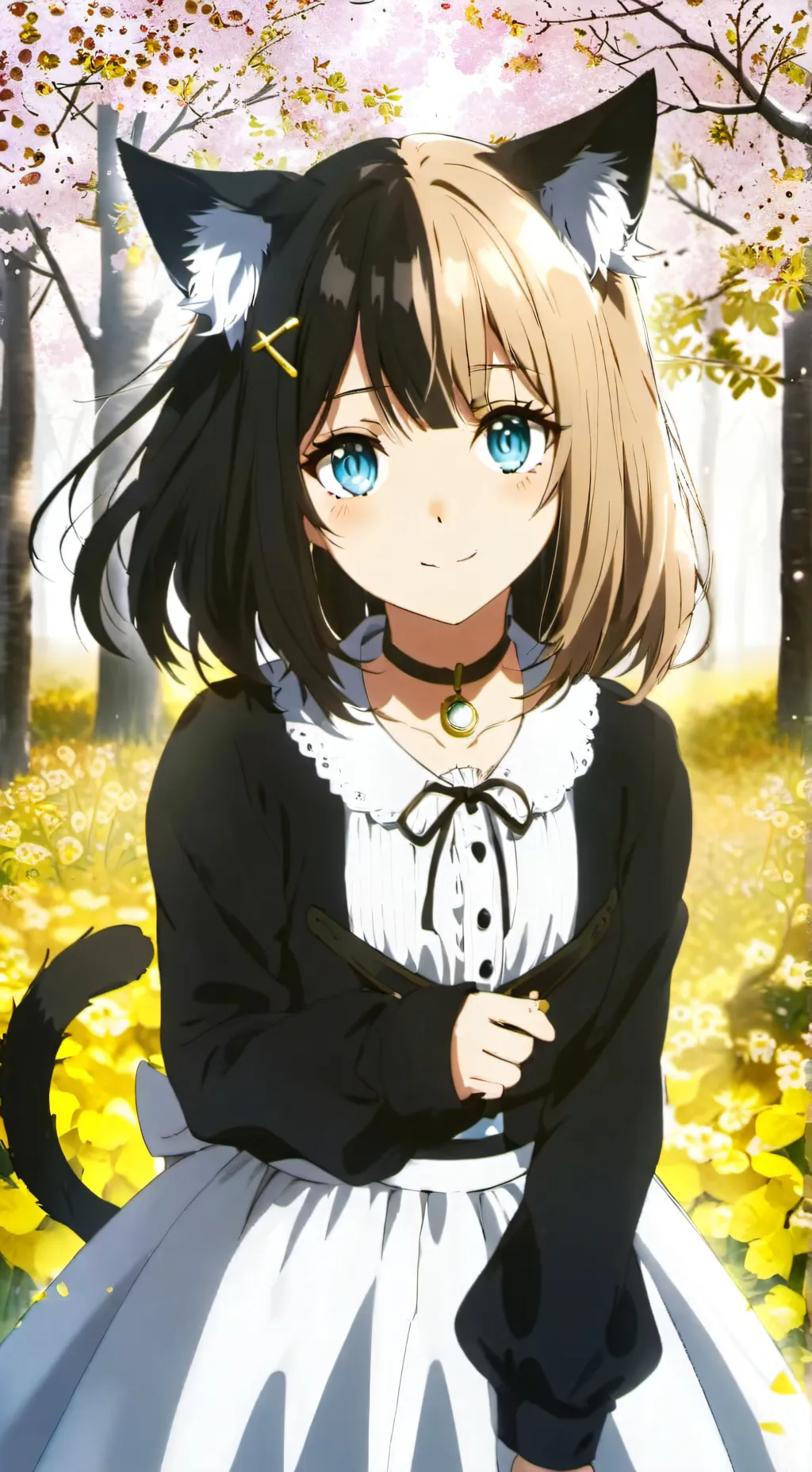 ai character: Catgirl pet background