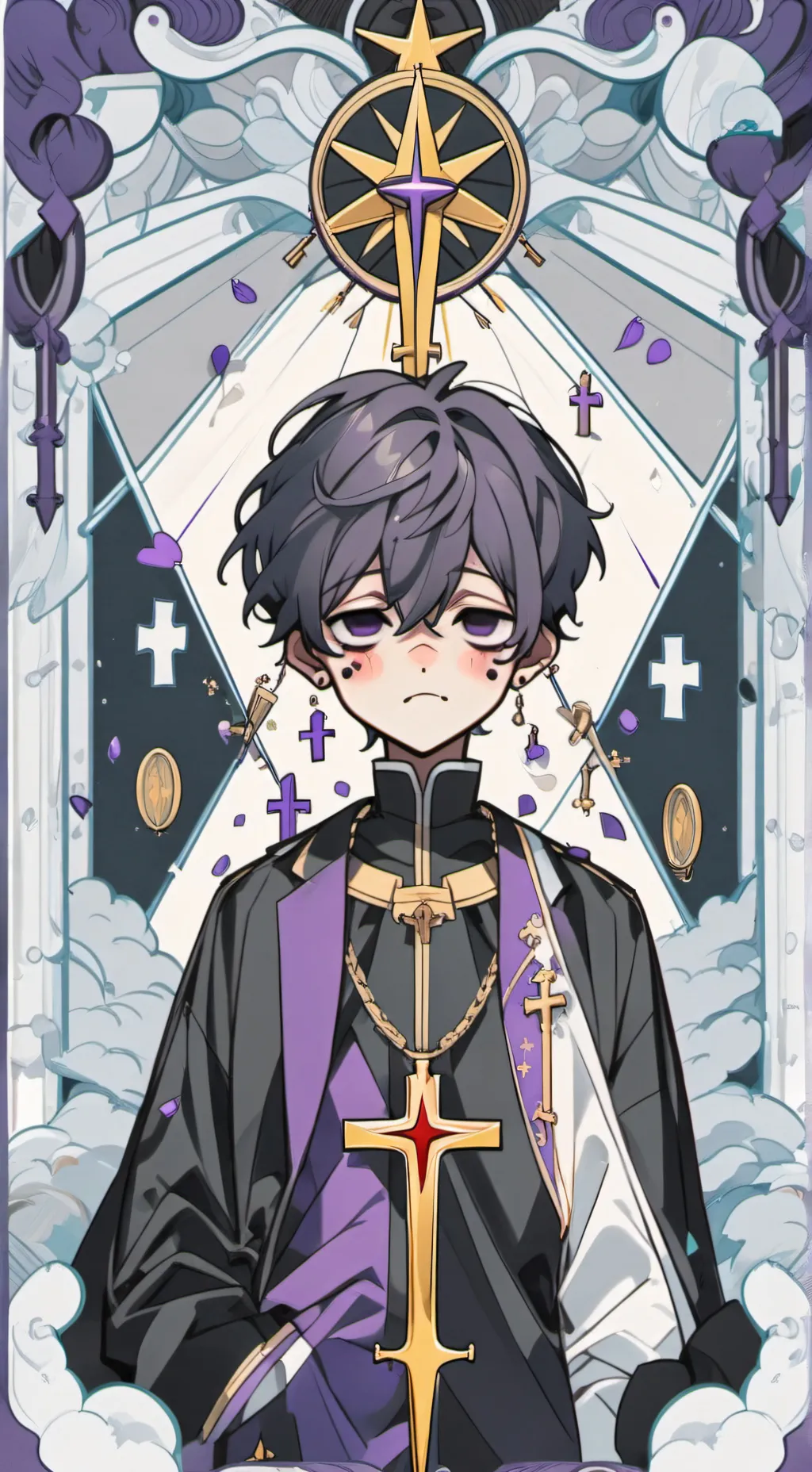 ai character: glitch background
