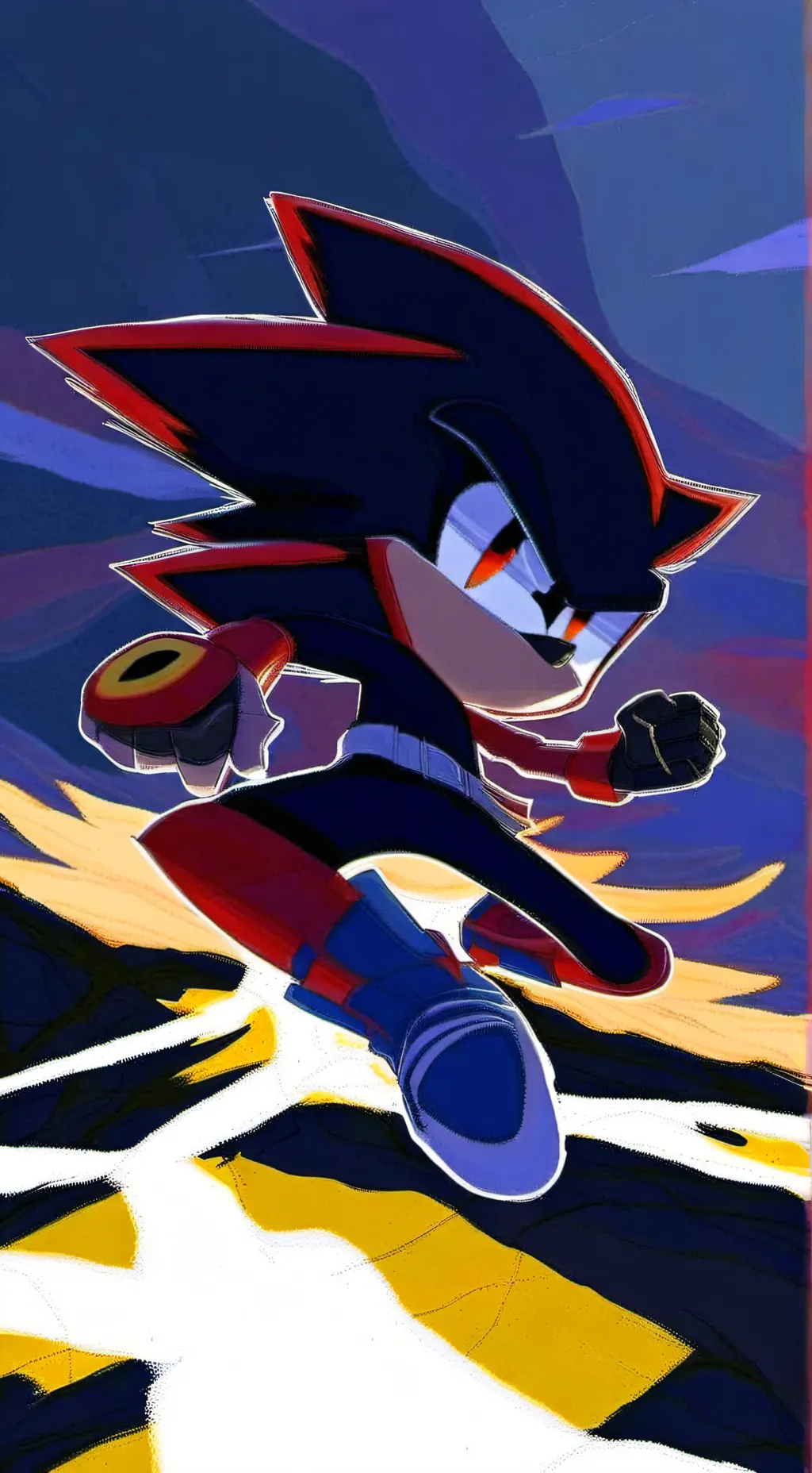 ai character: Shadow T hedgehog  background